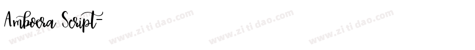 Amboera Script字体转换